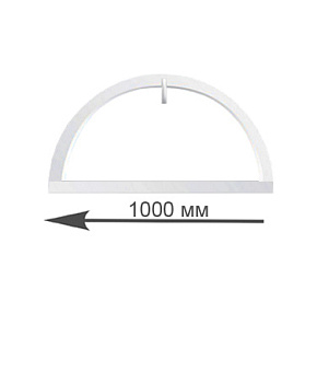 Арочное окно (полукруглое откидное) 1000х500 мм
