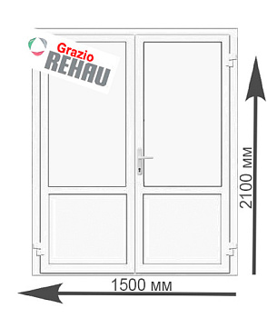 Дверь входная пластиковая Rehau Grazio без стекла