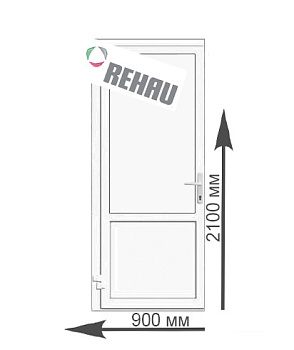 Дверь входная пластиковая Rehau Blitz без стекла