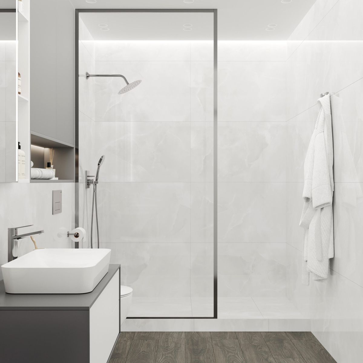 Onyx Sky Bianco 60x120 керамический гранит матовый. Коллекция Onyx Sky Bianco