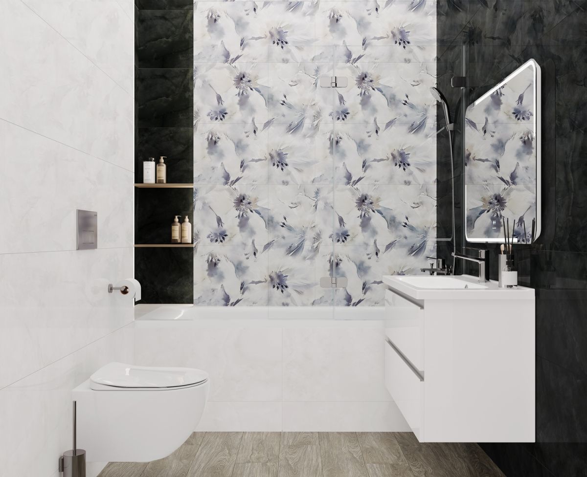 Cosmo 1 Bianco 40x80 декор матовый. Коллекция Cosmo