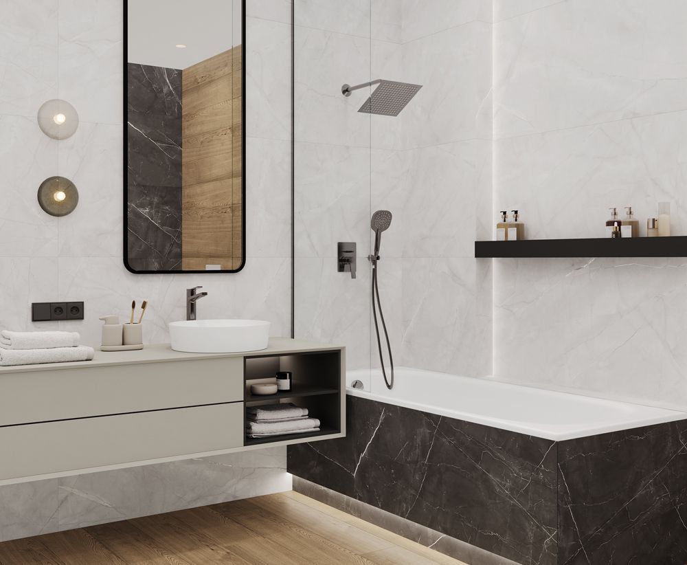 Timeless Grigio серый 60x60 керамический гранит матовый карвинг LP6060G0031R. Коллекция Timeless Grigio