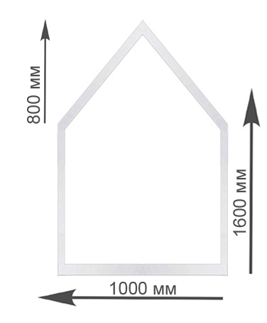 Трапециевидное окно 1000х1600 мм