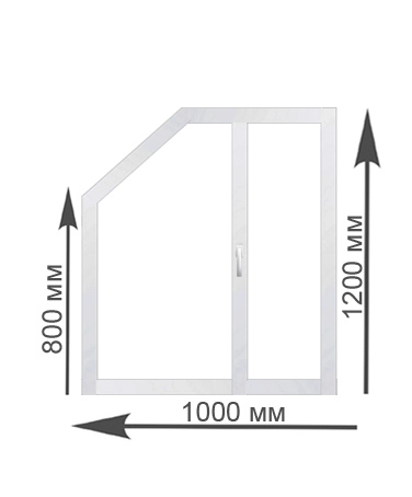 Трапециевидное окно 1000х1200 мм