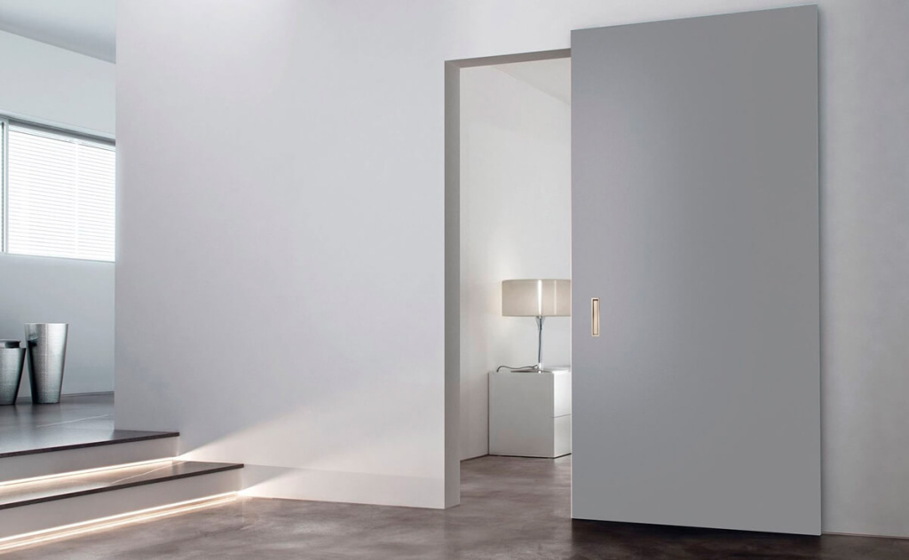 Скрытая дверь-невидимка с раздвижной системой открывания Magic