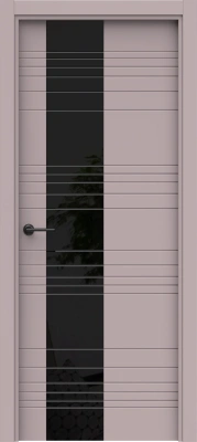 Blend 9 ДГ Lacobel черный лак (38) ПВХ в цвет полотна с 2-х сторон Врезка 0