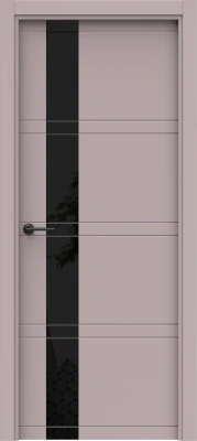 Blend 2 ДГ Lacobel черный лак (38) ПВХ в цвет полотна с 2-х сторон Врезка 0