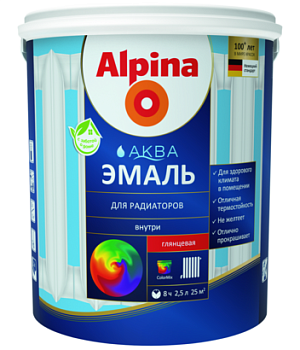 Alpina АКВА эмаль для радиаторов