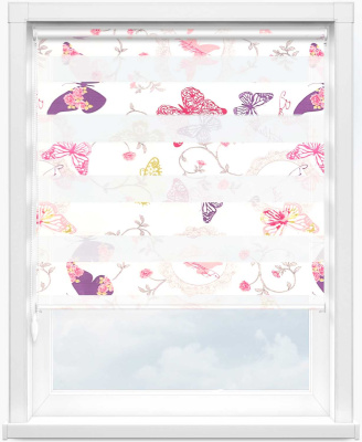 Зебра БАБОЧКИ 4096 розовый, 260 см Зебра БАБОЧКИ 4096 розовый, 260 см