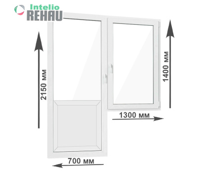 Балконный блок Rehau Intelio 2150х2000 мм
