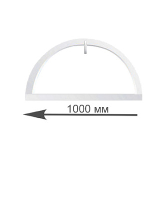 Арочное окно (полукруглое откидное) 1000х500 мм