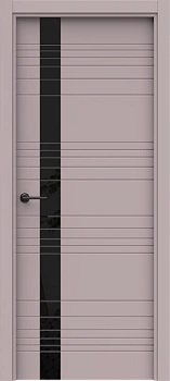 Blend 7 ДГ Lacobel черный лак (38) ПВХ в цвет полотна с 2-х сторон Врезка 0