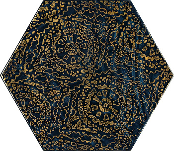 Urban Colours декор blue Heksagon A 17,1х19,8