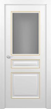 Ампир ДО ART Classic Т2 Сатинато Белый патина золото (в канавку)