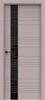 Blend 8 ДГ Lacobel черный лак (38) ПВХ в цвет полотна с 2-х сторон Врезка 0