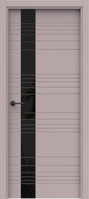 Blend 8 ДГ Lacobel черный лак (38) ПВХ в цвет полотна с 2-х сторон Врезка 0