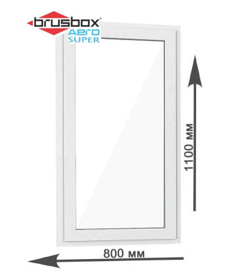Пластиковое окно Brusbox Super Aero глухое (одностворчатое)