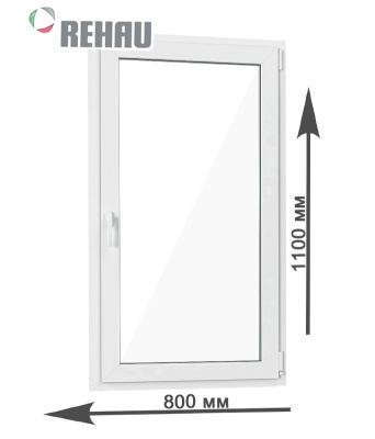 Пластиковое окно РЕХАУ БЛИЦ (REHAU BLITZ) (одностворчатое)