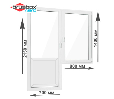 Балконный блок Brusbox Aero 2150х1500 мм
