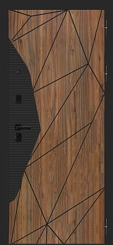 M95 Орех каньон коньяк с патиной вставка Черная вн. Velluto Bianco вставка Белая