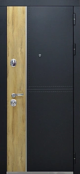 Этна 3К90 ПВХ Черный ПВХ вставка сн.Дуб санремо ПВХ Кожа белая ПВХ вставка вн. Дуб санремо вы-т 60 в