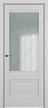 Турин ДО Baguette B4 Сатинато с рисунком ромб Матовый серый