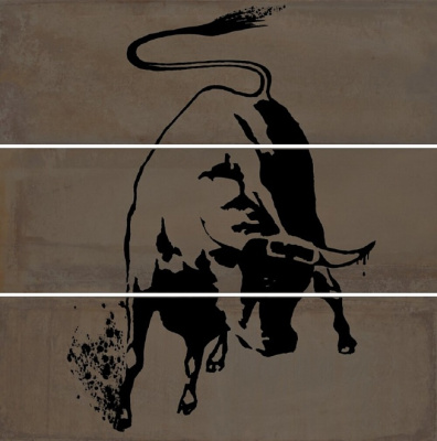 Раваль панно Бык из 3 частей 30х89,5