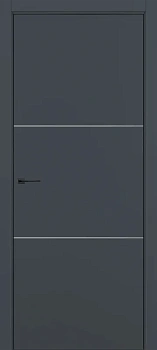 Квалитет К11 Графит премьер мат ALU Черная с 4-х молдинг серебро (Mh)