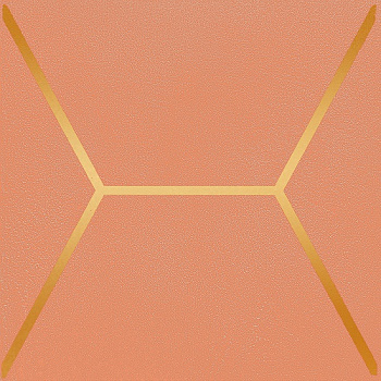 Витраж декор оранжевый 15х15