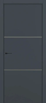 Квалитет К11 Графит премьер мат ALU Черная с 4-х молдинг золото (Mg)