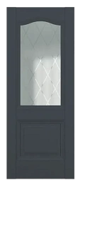 Венеция ДО Baguette B2.1 Сатинато с рисунком ромб Графит премьер мат