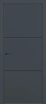 Квалитет К11 Графит премьер мат ALU Золотая с 4-х молдинг черный (Mb)