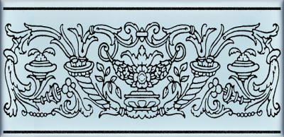 Авеллино бордюр голубой 7,4х15