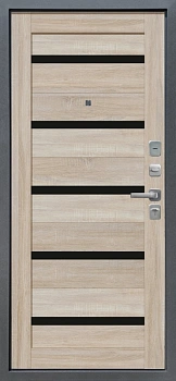 M6 Дуб Сонома светлый вс. Черное стекло