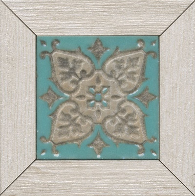 Меранти вставка мозаичный белый 13х13