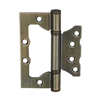 Петля накладная универсальная 100*75 (2BB) AB (старая бронза) Lockit