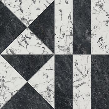 Бьянко керамогранит Неро белый чёрный  119,5х119,5