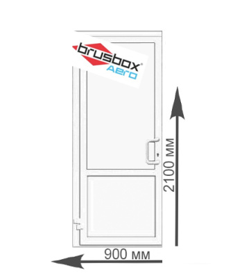 Дверь входная пластиковая Brusbox Aero без стекла Дверь входная пластиковая Brusbox Aero без стекла