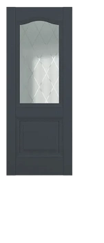 Венеция ДО Baguette B2.1 Сатинато с рисунком ромб Графит премьер мат