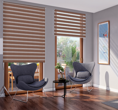 Зебра ЛОФТ ВО 2870 коричневый, 280 см