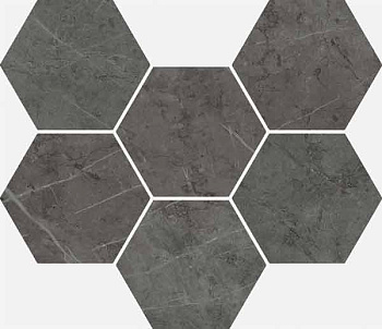 Шарм Эво Антрачит мозаика Гексагон патинированная 25х29 Шарм Эво Антрачит мозаика Гексагон патинированная 25х29