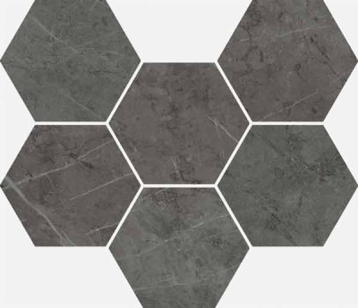 Шарм Эво Антрачит мозаика Гексагон патинированная 25х29 Шарм Эво Антрачит мозаика Гексагон патинированная 25х29