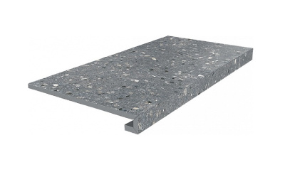Терраццо ступень клееная серый темный 33х60 Терраццо ступень клееная серый темный 33х60