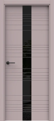 Blend 11 ДГ Lacobel черный лак (38) ПВХ в цвет полотна с 2-х сторон Врезка 0
