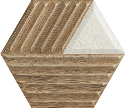 Woodskin плитка Mix C heksagon структурная 19,8х17,1
