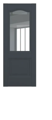 Венеция ДО Baguette B2.1 стекло прозрачное Графит премьер мат