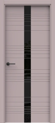 Blend 10 ДГ Lacobel черный лак (38) ПВХ в цвет полотна с 2-х сторон Врезка 0
