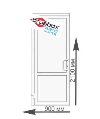 Дверь входная пластиковая Brusbox Super Aero без стекла Артикул: 46333
