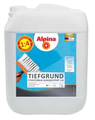 Alpina Tiefgrund Грунтовка-Концентрат 1:4 Alpina Tiefgrund Грунтовка-Концентрат 1:4