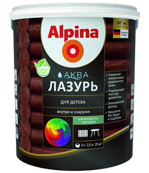 Alpina АКВА Лазурь для дерева